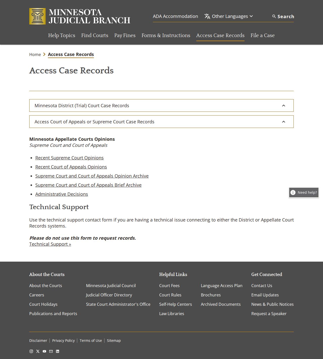 Lake County court docket remote and courthouse access paths